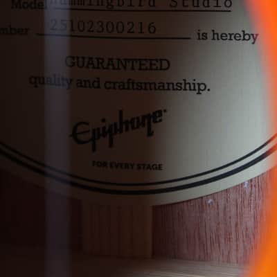 Immagine Epiphone Hummingbird Studio Acoustic Electric Guitar Faded Cherry Sunburst - 5