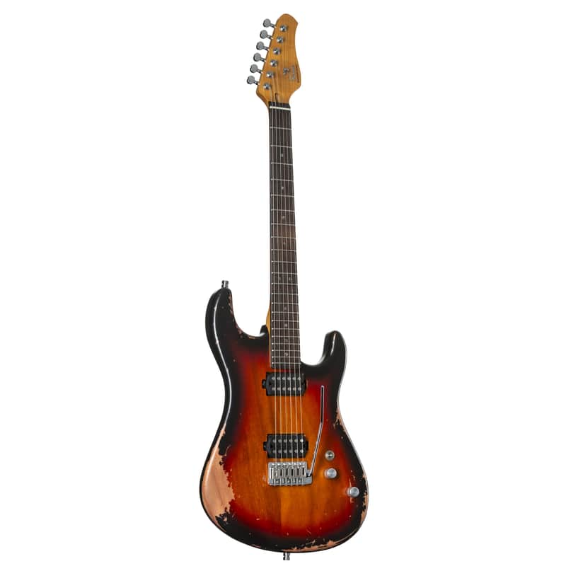 Fame Custom ST RW Worn Sunburst - Electric Guitar imagen 1