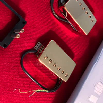 Schaller Golden 50’s Humbucking Pickup set 2004 - Deep Gold Plated image 3