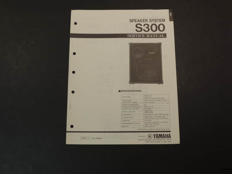 Yamaha S300 Service Manual