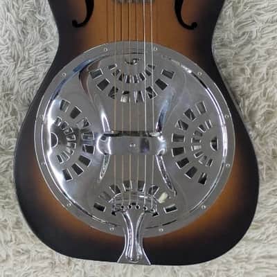 1996 OMI/Gibson Dobro Model F60 Roundneck Resonator guitar with hardshell case image 1
