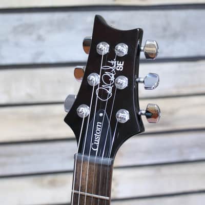 Used (2021) PRS SE Custom 24 Solid Body Electric Guitar Black Gold Burst Finish with Gigbag image 5