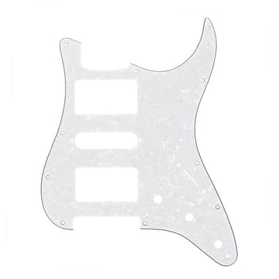 11-Hole HSH Strat Pickguard (Square Corner) - 4-Ply Blue Pearl image 13