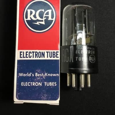 RCA 6SN7GTB Black Plates AUDIO AMPLIFIER VACUUM TUBE Tested Strong USA 6.3640-D image 1