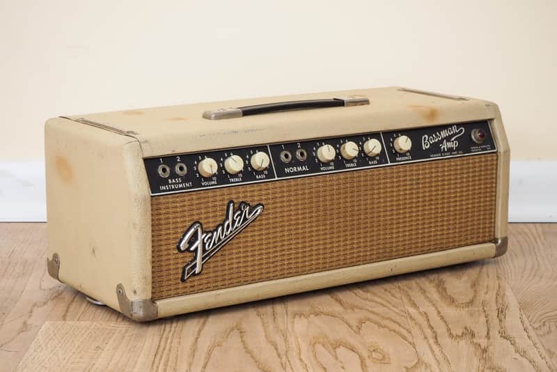1964 Fender Bassman 6G6-B Blonde Brownface Vintage Pre-CBS Piggyback Tube Amp image 1