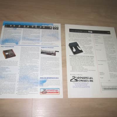 Sequential Circuits Prophet-5 Brochure + Prophet T8 Catalog - Original Vintage Synthesizer Brochure's image 2