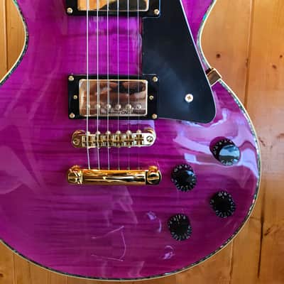 Wolf WLP 750T Electric Guitar - Trans Purple w/Hard Case image 5