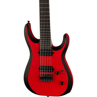 Jackson Pro Plus Series DK MDK7P HT 7-String Electric Guitar Regular Red with Black Bevels image 5