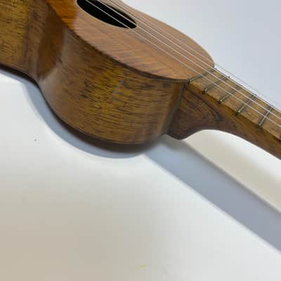 Vintage M Nunes Hawaiian Ukulele Koa Rare Vintage image 11