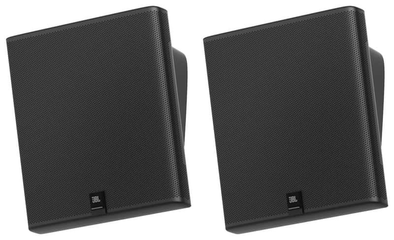 Pair JBL SLP12/T-BK Sleek Low-Profile On Wall Mount 3" 70v Commercial Speakers image 1