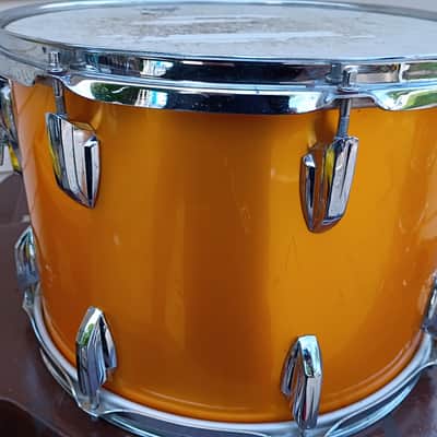 Vintage 70s Premier Elite 14x10 Tom African Mahogany 70s - Psychedelic Orange image 12
