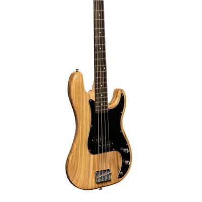 Stagg "P" Style Electric Bass Guitar - Natural Finish with Paulownia Body and Maple Neck image 1
