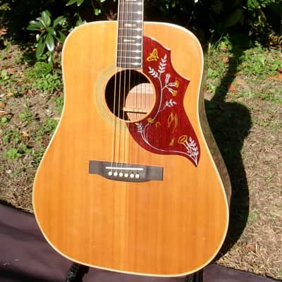 Aria WH-25 Hummingbird style guitar Japan Vintage  '70 Natural+Gig Bag image 2