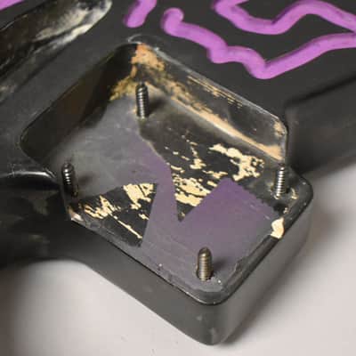 c. 1980s Schecter USA T-Style Body Dallas-Era HS Customized Black/Purple image 12