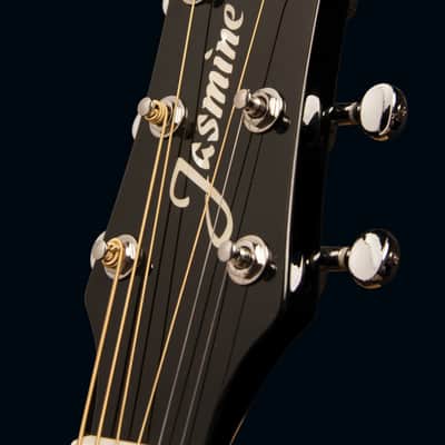 Jasmine JD39CE Cutaway Dreadnought Acoustic Electric Guitar Black image 11