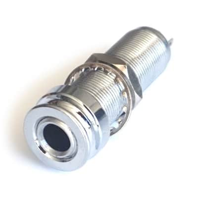 Long Barrel End Pin Strap Guitar Jack Input Socket for Acoustic or Electric Guitar - Black image 8