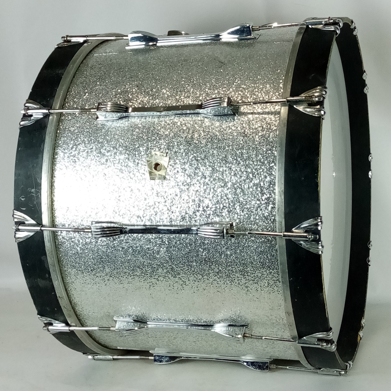 Ludwig 14x20"Bass Drum Maple Vintage 90s Monroe Silver Sparkle Concert/Marching — main photograph