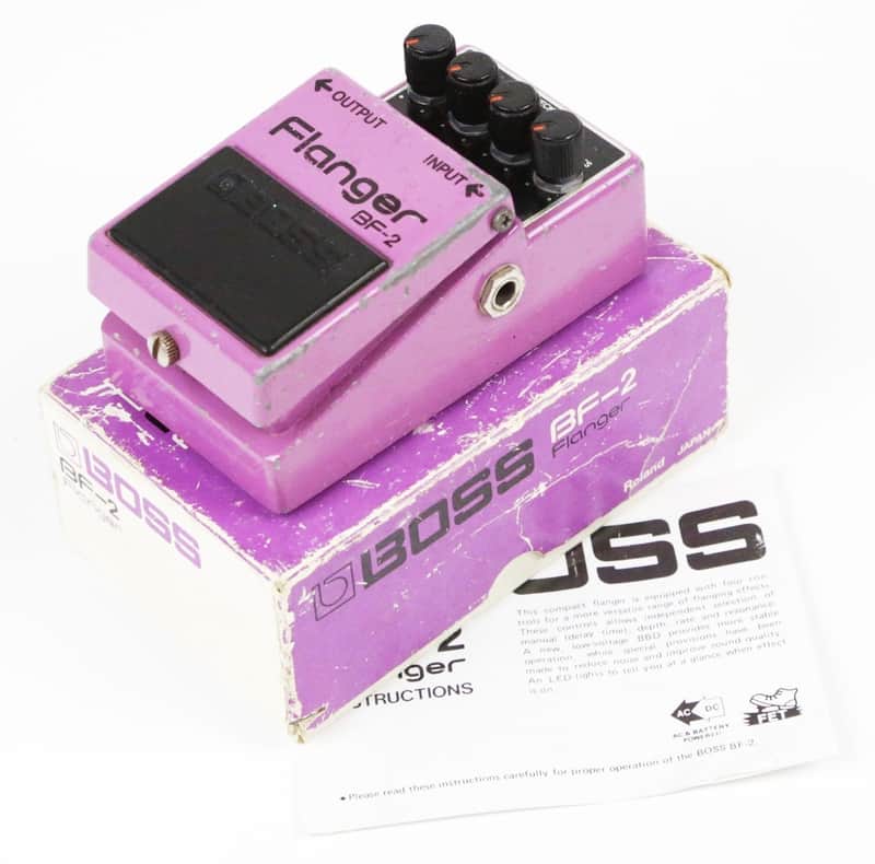 Boss BF-2 Flanger 1980-1984 (Black Label) Made In Japan | Reverb