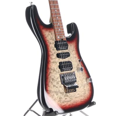 Charvel MJ San Dimas Style 1 HSH FR PF QM, Pau Ferro Fingerboard, Midnight Glow (RP) image 3