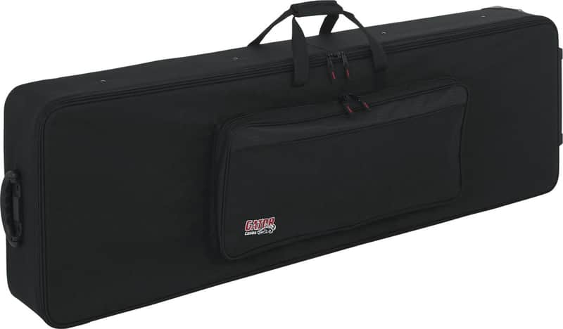 Gator GK-88 88-Key EPS Foam Lightweight Rolling Keyboard Soft Case, Black image 1