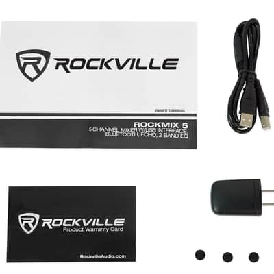 Rockville RockMix 5 USB Computer Recording Interface Mixer w/Bluetooth, Echo, EQ image 5