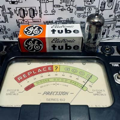 GE 12BH7A Grey Plates O‑Getter 1961 NOS Factory Matched Set – Preamp/Driver Tubes image 13