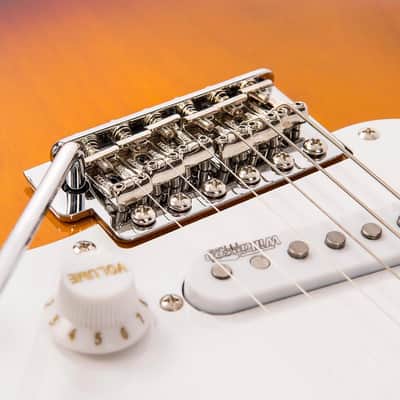 Vintage V6 ReIssued Electric Guitar ~ Sunset Sunburst LV6SSB) image 6