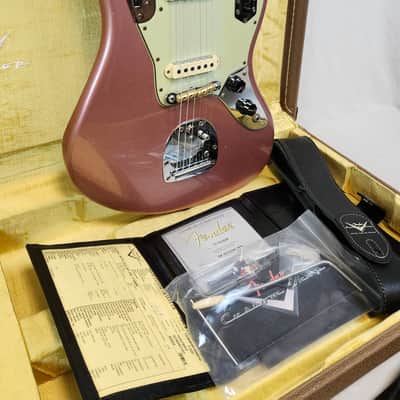 Mint Fender Custom Shop 1964 Jaguar Journeyman Relic, AAA Rosewood FB, Faded Aged Burgundy Mist Metallic, w/HSC 2024 image 5