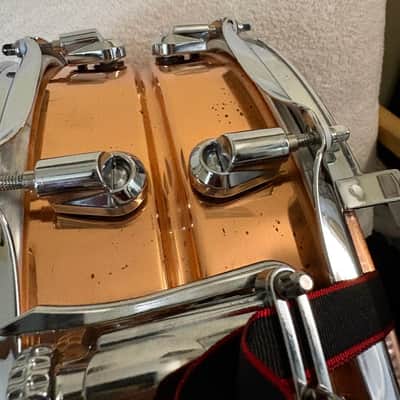 Yamaha SD6455 Handcrafted Copper Snare Drum 14"x5.5" - Excellent Condition image 6