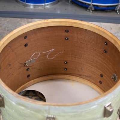 1950s 1960s Ludwig/WFL "Super Beat" White Marine Pearl Drum Kit image 17