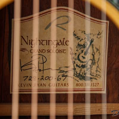 2012 Ryan Nightingale Signature Series, Brazilian Rosewood/Engelmann Spruce image 11