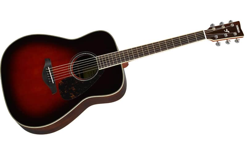 Yamaha FG830 TBSTOBACCO SUNBURST FOLK GUTIAR SOLID TOP ROSEWOOD B/S image 1