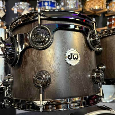 ~WOW!~ DW Collector's Series Pure Walnut 5-Piece 10/12/14/16/22 Drum Kit Set in Ebony Satin Oil with Black Nickel Hardware image 7
