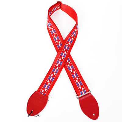 Souldier "Stars & Bars" Blue & White Pattern 2" Guitar Strap image 2
