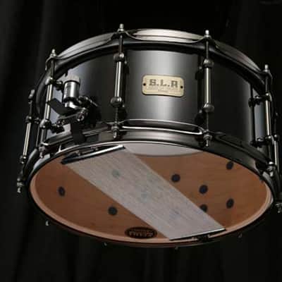 Tama LBR1465 SLP Black Brass Snare Drum With Black Nickel Hardware image 3