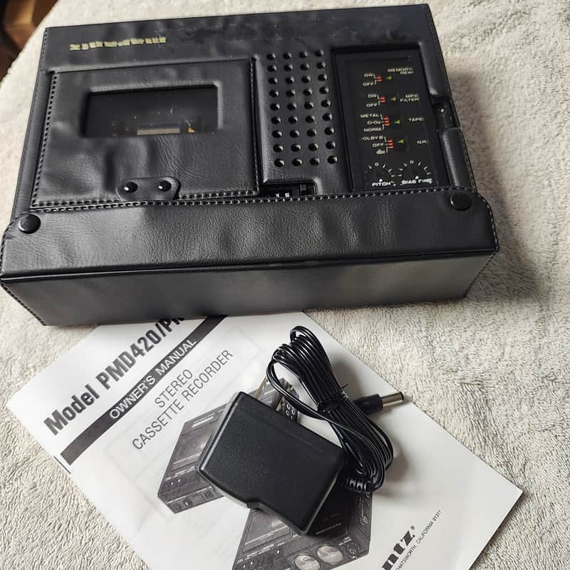 Super Clean Marantz PMD430 CP430 Rebuilt 3-Head Portable Cassette W/Accessories image 1