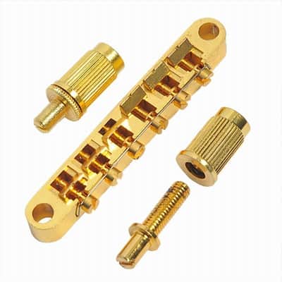 Les Paul SG Style Saddle Tune-O-Matic Bridge Tailpiece, Gold image 2