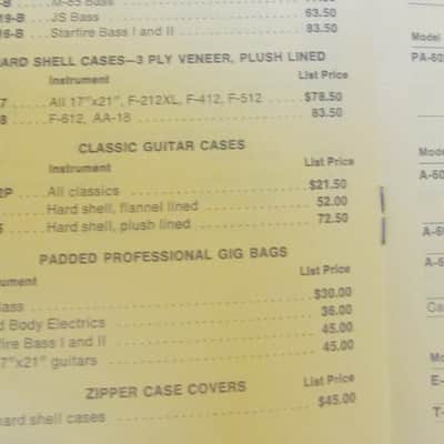 Vintage Guild Guitar Price Lists Lot of 9 1969-1980 image 17