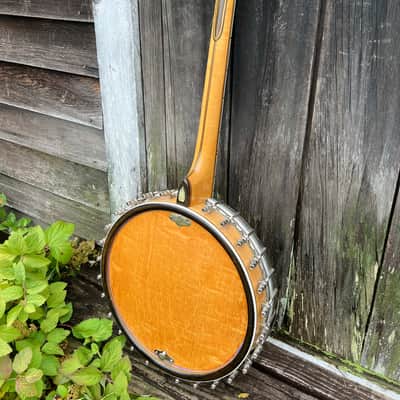 The Bacon Blue Ribbon Style A Tenor Banjo with Original Koverite Case Natural 1920s image 9