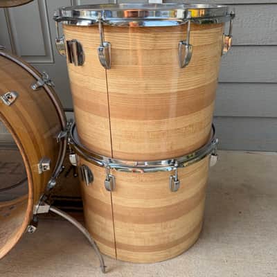 1970’s Ludwig Butcher Block Concert Tom Drum Set 13/14/15/16/18/22 image 15
