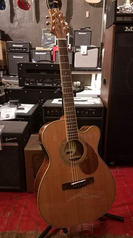 Samick OM-15CE Greg Bennett Design Acoustic Electric Guitar | Reverb