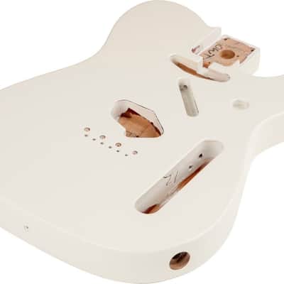 Fender Mexico Tele/Telecaster OLYMPIC WHITE SS Alder Body Vintage Bridge Mount image 2