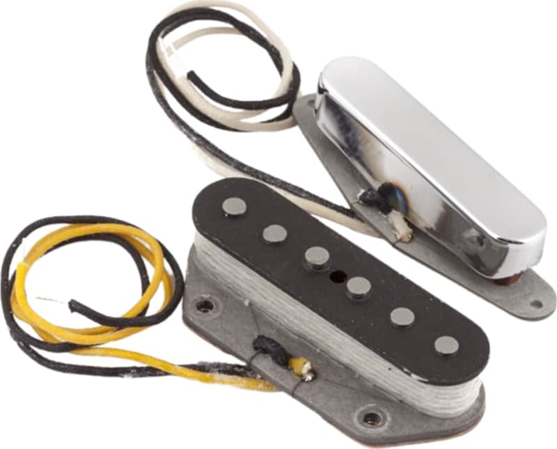 Fender Pure Vintage '64 Telecaster Single Coil Pickup Set, Chrome/Black image 1
