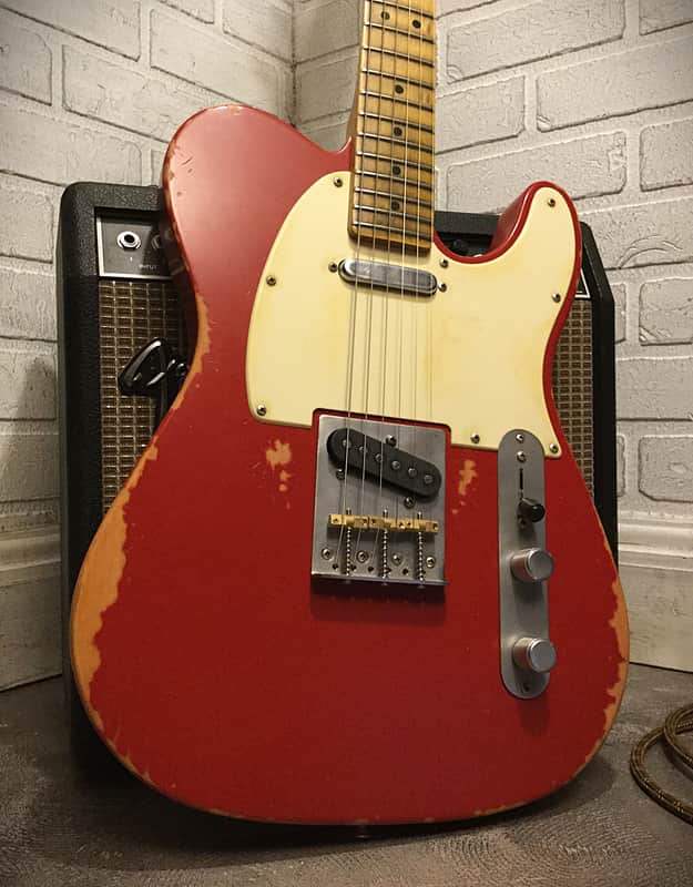 Relic Fender Telecaster (Partscaster) Electric Guitar Road Worn Red by Nate's Relic Guitars image 1