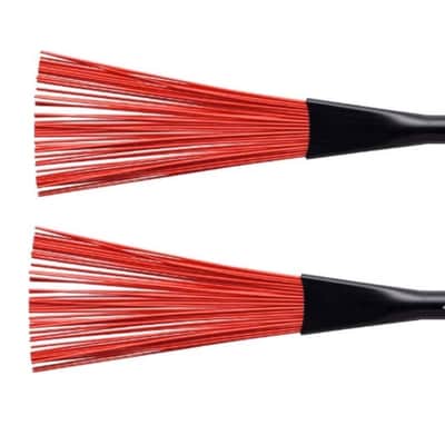 Vic Firth Jazz Rake red plastic brushes image 2