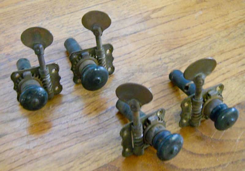 Vintage hat-peg upright bass tuners image 1