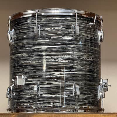 1966 Ludwig Oyster Black Pearl 16x16" Floor Tom image 7