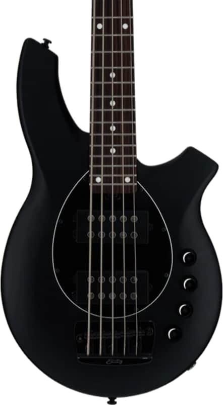 Sterling Bongo5 5-String Bass Guitar, Rosewood Fingerboard, Stealth Black image 1