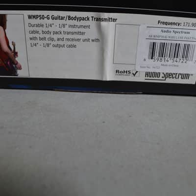 Audio Spectrum WMP50 wireless VHF guitar system image 2