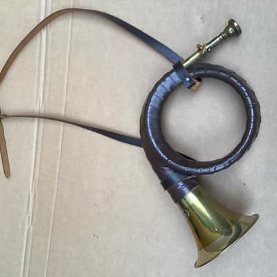 Vintage  FÜRST Fuerst PLESS Jagdhorn leater Ledergurt Jagd hunting Horn Germany image 6